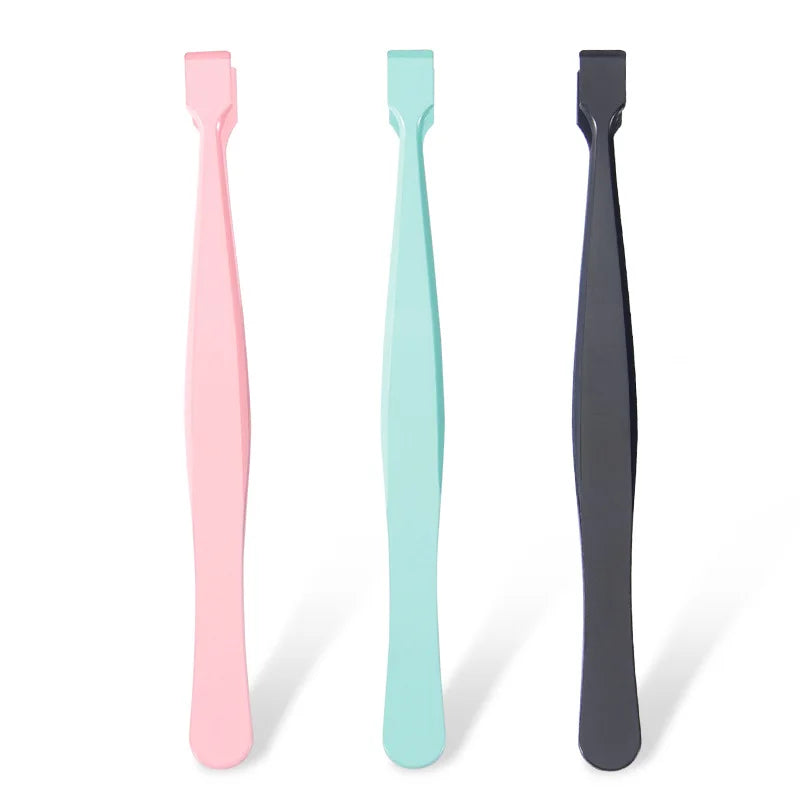 2025 New Style Stainless Steel Flat Head Precision Durable Anti-Magnetic Eyelash Tweezers for Grafting Novice False Eyelash