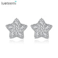 LUOTEEMI Popular Earing Trending Elegant Cute Tiny Cubic Zirconia Woman Zircon Trendy Star Stud Earrings