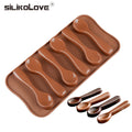 New Spoon Shape Silicone Chocolate Bar Mold Handmade Chocolate Mold Silicone Cake Decoration Chocolate Baking Tools Candy Mold