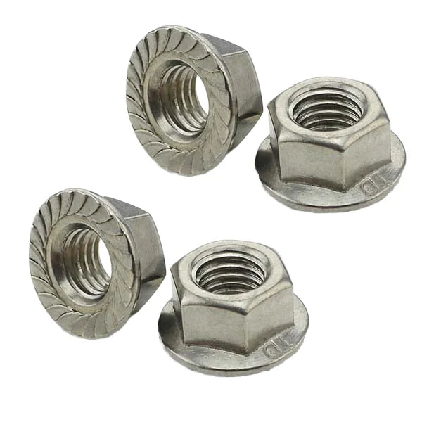 Customised Stainless Steel 304 316 M6 Flange Hex M8 Insert Nuts Silver High Reliability Zinc Plated Lock Nut
