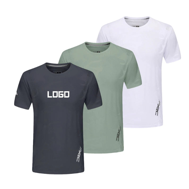 Men's Casual Sports Short Sleeve Fitness Workout Short Sleeve T-Shirt Quick Dry Breathable Running Shirt Short Sleeve
