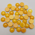 Hongzhuo Natural Stone Round Yellow Color 10mm Cabochons Beads Gemstone Jewelry Making for Wholesale Crystal Healing Stones Crafts
