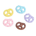 Hot Sale Artificial Colored Large Pretzel Bicuit Resin Charms for Mobile Phone case Decoration