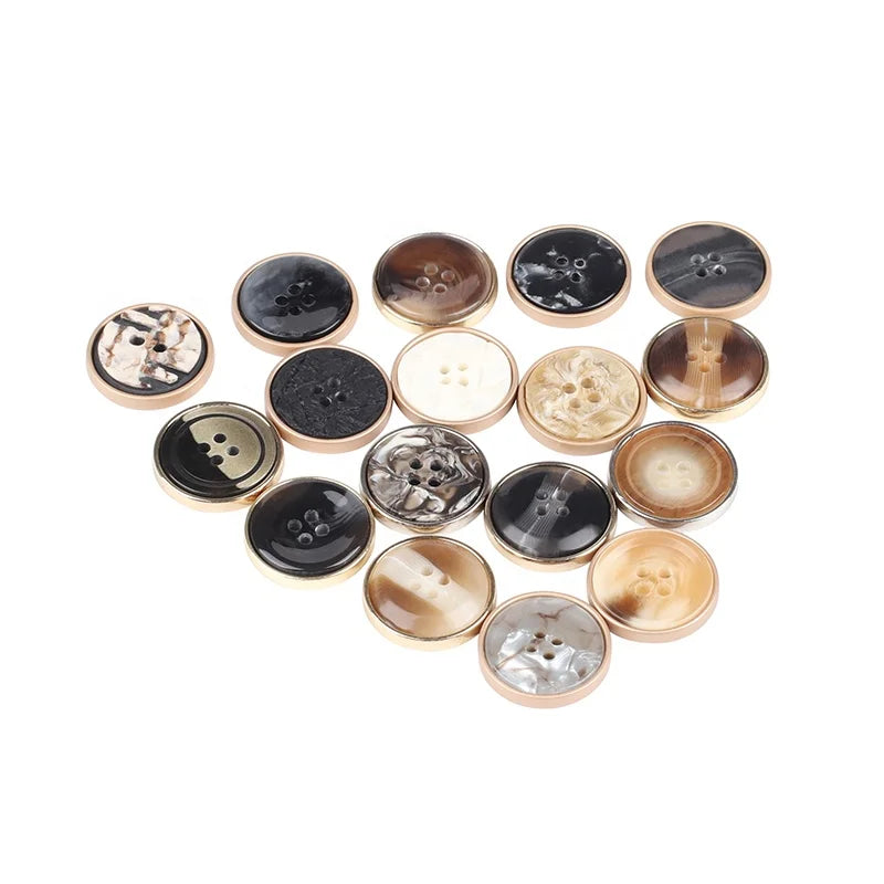 2021 Hot Sale Patterns Sewing Metal Base Resin Various Suit Wind Coat America Horn Button