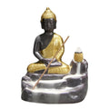 10*13.5cm Buddha Smoke Backflow Incense Burner Creative Indian Serpent Statue Backflow Burner Waterfall