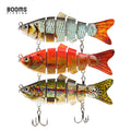 Custom Slow Sinking 9.7CM 3.8IN Artificial Bass Fish Lure 20.5G/0.720Z Swimbait 6 Segmented Multi Jointed Hard Fishing Lures