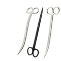 Mirror Polished Curved Scissors Cleaning Tools Kit Aquarium Plant Scissors