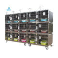 OSCAT Veterinary Equipment Commercial Cage 304 Stainless Steel Dog Kennel Runs Walk-in System Electric Powered Plug-In Animal