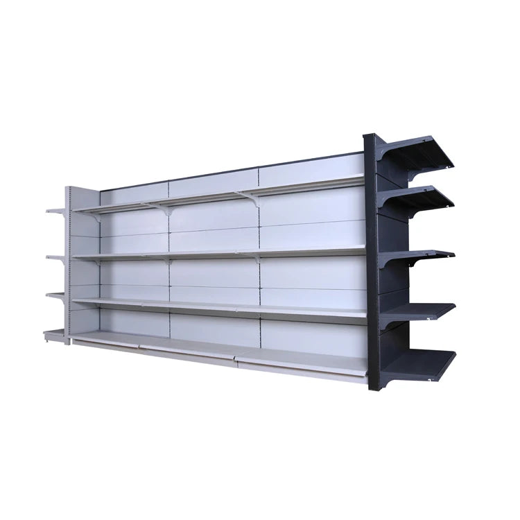Double Side Modern Display Shelf Gondola Supermarket Steel Shelf Shop Racks