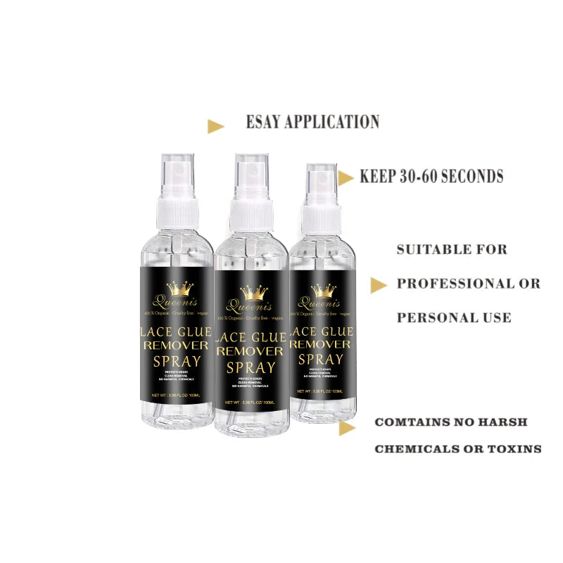 Premium Adhesive Lace Glue Remover Spray Effective for Removing Hair Extensions Tape Toupee Systems