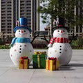 Life Size Snowman Santa Claus Statue Christmas Resin Crafts Fiberglass Mushroom Reindeer Penguins Polar Bear Props for Rentals