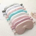 Custom logo Comfortable Satin Silk Blindfold Eye Cover Eyeshade with Elastic Band Breathable Travel Silk Sleeping Eye Mask