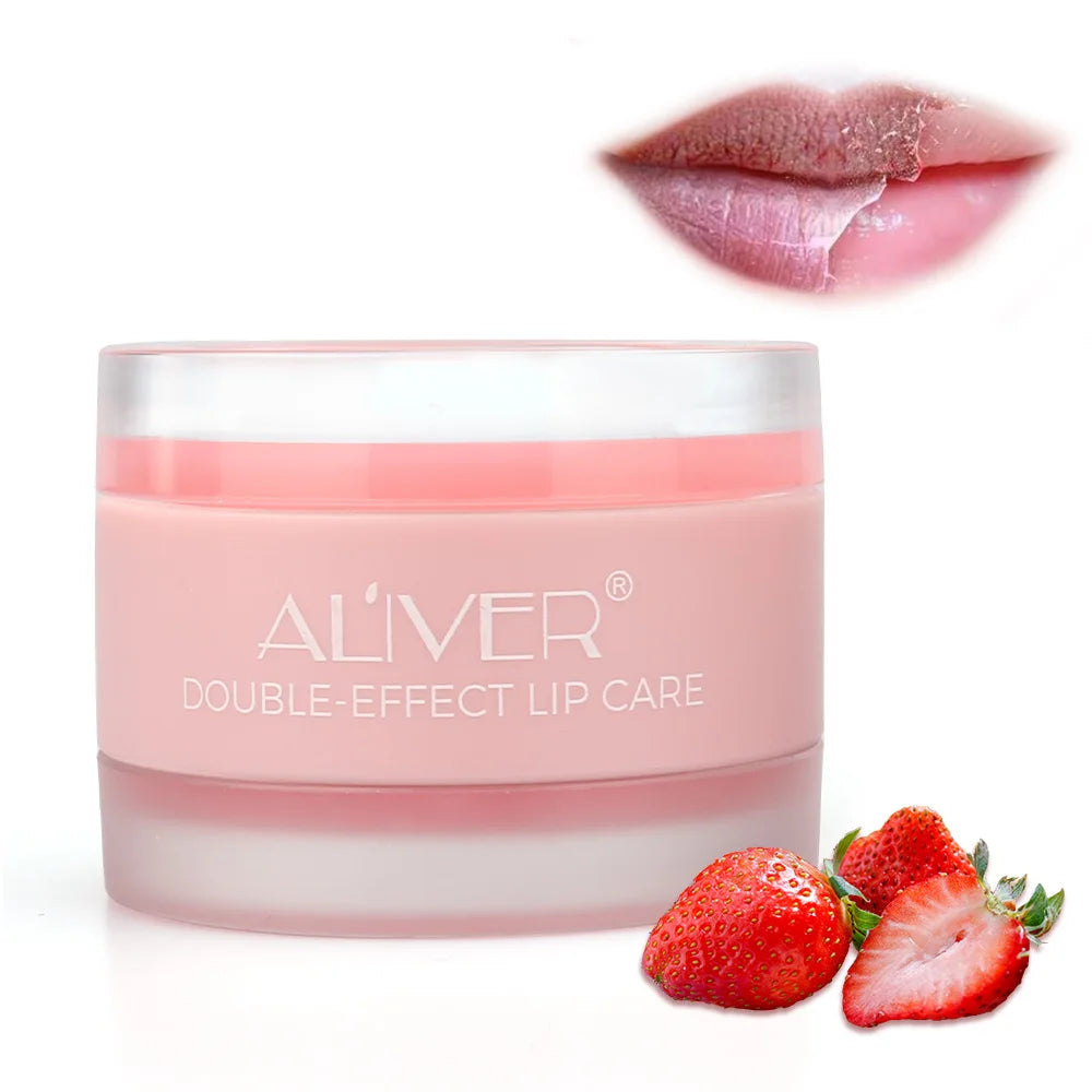 Aliver Strawberry Flavor Pink Lip Mask Moisturizing Private Label Lip Sleeping Mask
