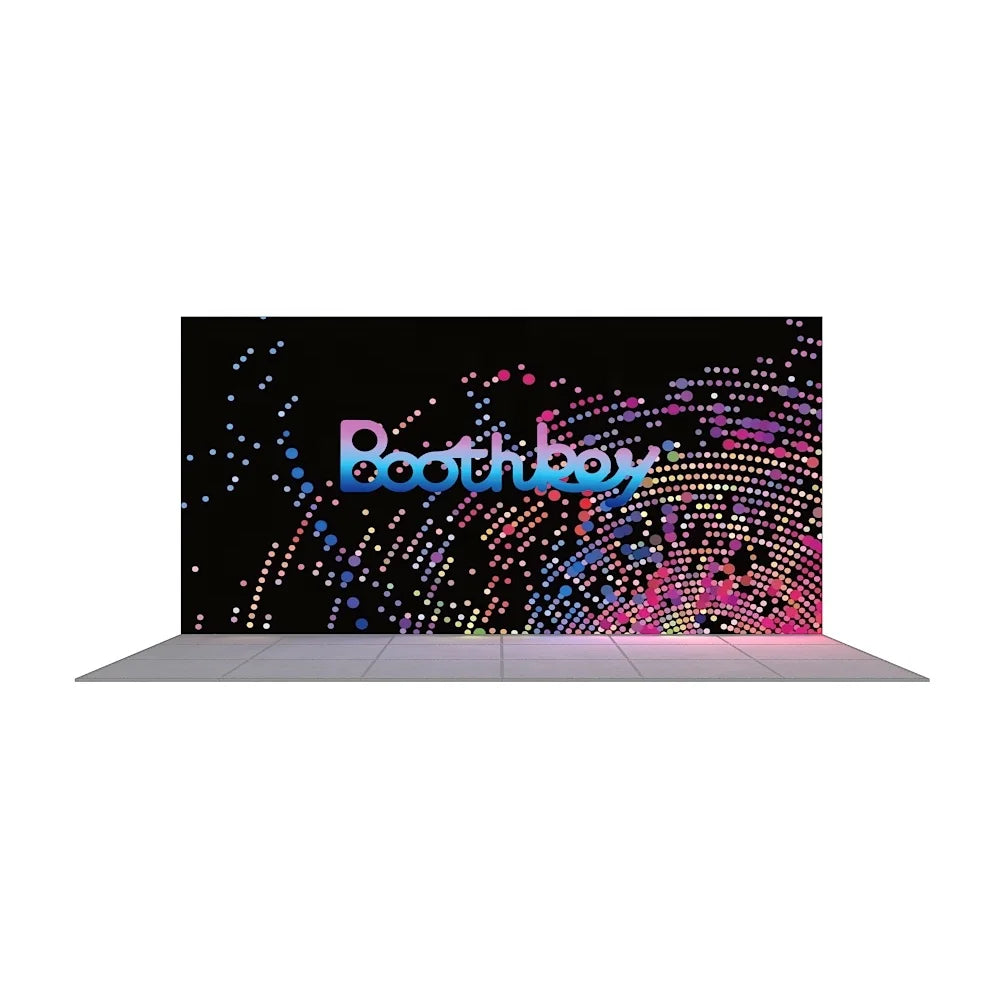 Tool-Free Design 10x20ft Collapsible LED Light Box Stretch Fabric Aluminum SEG Easy Set Portable Straight Advertising Exhibition