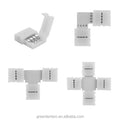 Solderless I L T X Shape 10mm 4 Pin LED Connector 5050 RGB Color LED Strip Light Corner T Type 4Pin LED Strip Quick Connectors