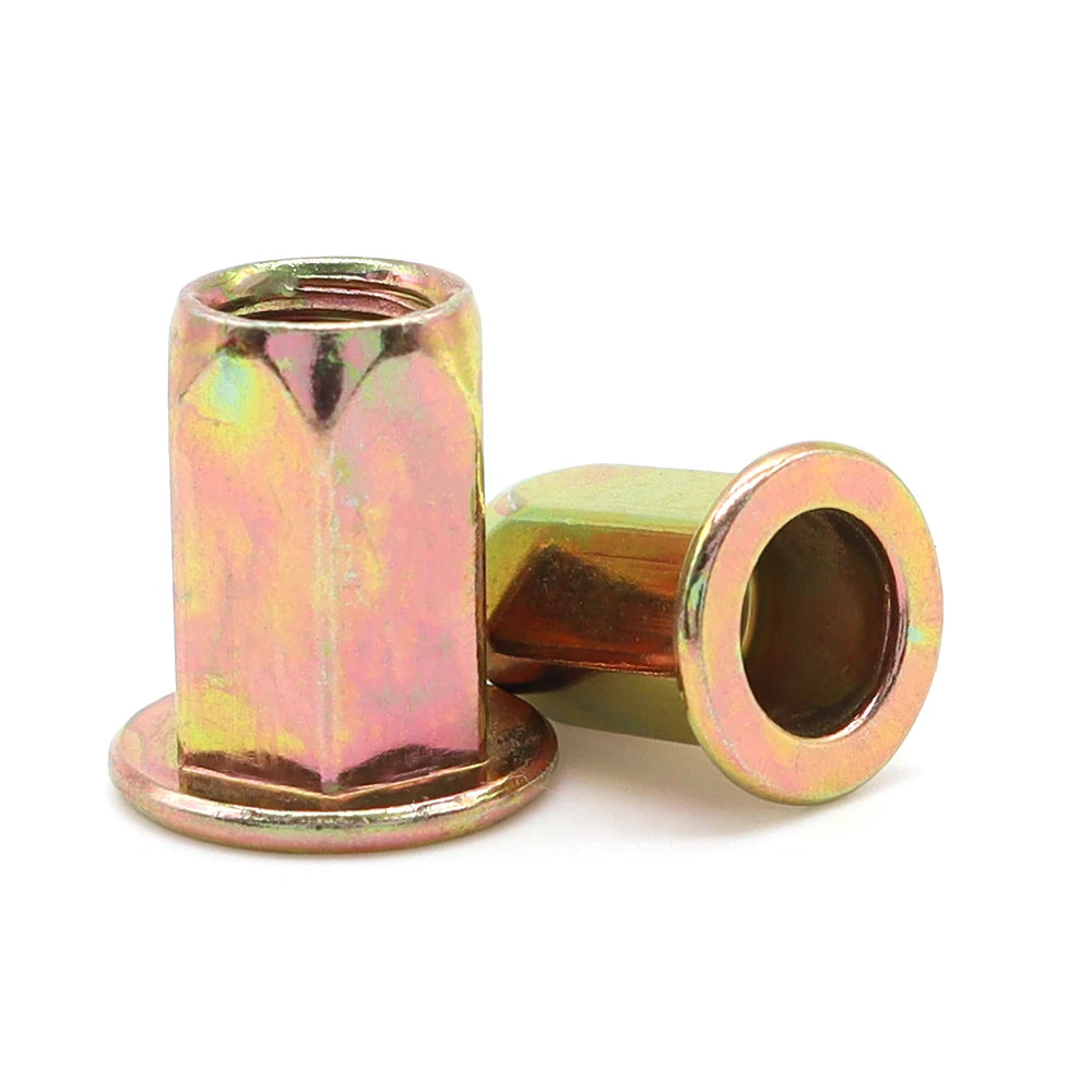 Manufacture Customized M5 M6 M8 Pulling Nut Rivet High Strength Flat Head Rivet Nut and Hexagon Rivet Nut