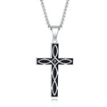 Good Quality Enamel Jewelry Stainless Steel Celtic Knot Cross Charm Necklace for Men