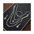 Full Pave Zircon Romantic Wedding Jewelry Set Luxury Bridal Jewelry Necklace Set Dubai Wedding Accessories