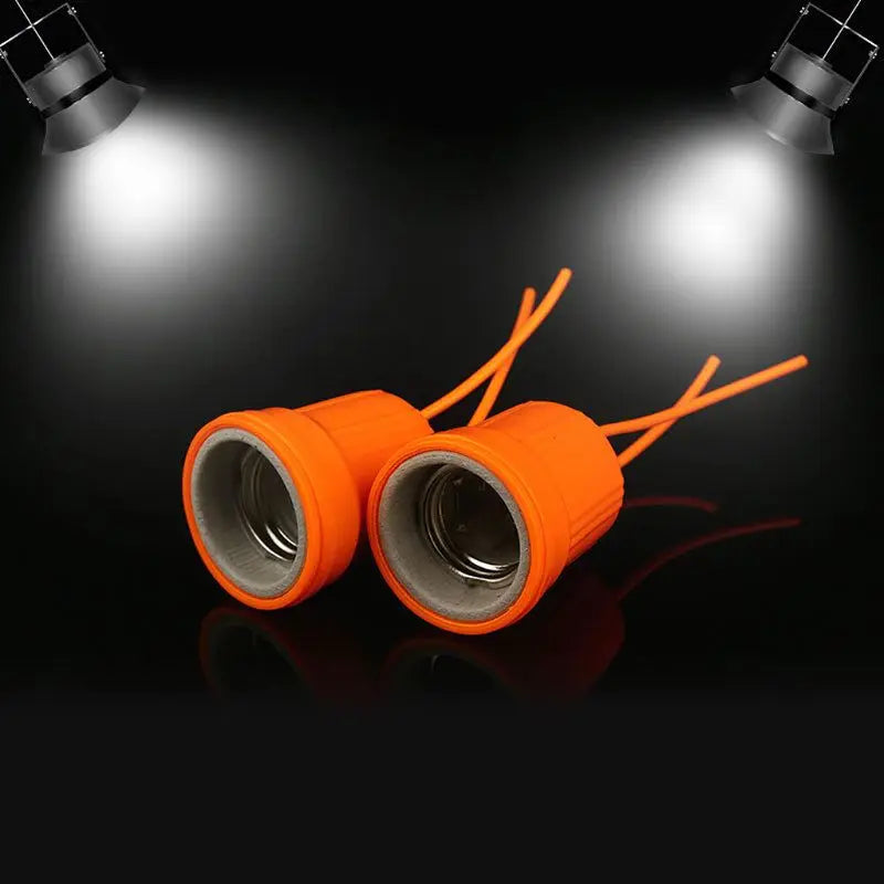 E27 Ceramic Waterproof Holder Base Screw Light Bulb Lamp Socket Flame Retardant Durable Material Safe Non Electric Leakage