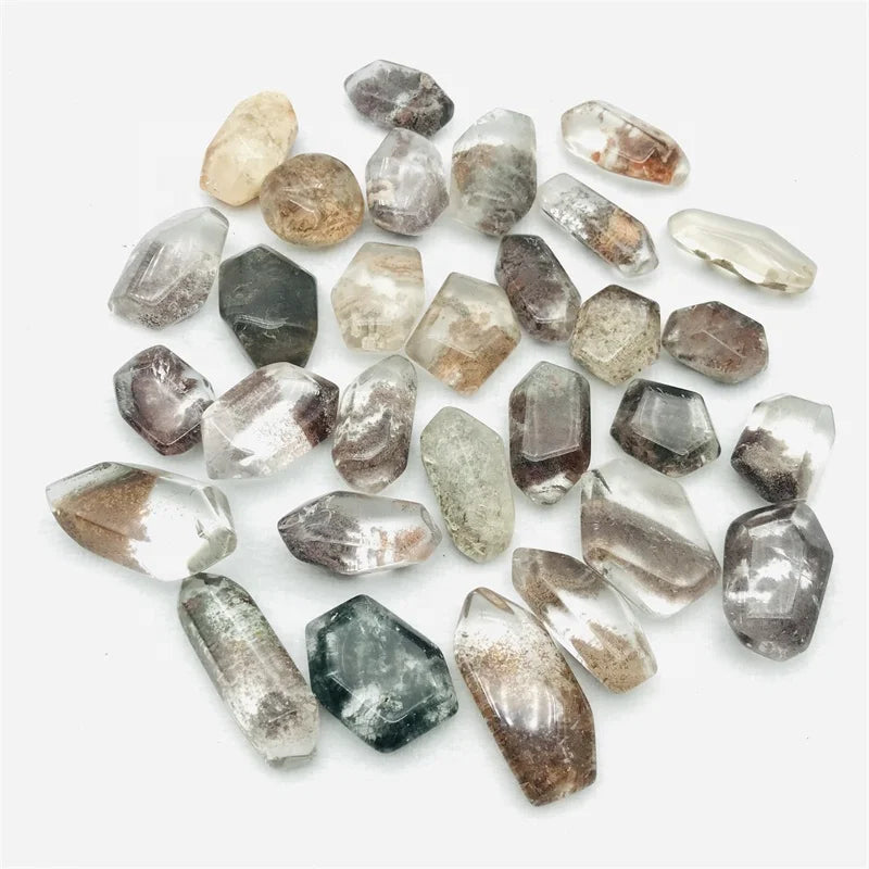 Free Shape Natural Rock Phantom Quartz Crystal Tumbled Stone Phantom Quartz Pendant