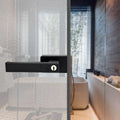 Deve Luxury Modern Door Hardware Magnetic Exterior Pull Main Gold Front Black Aluminum Glass Interior Door Handle Lock Set