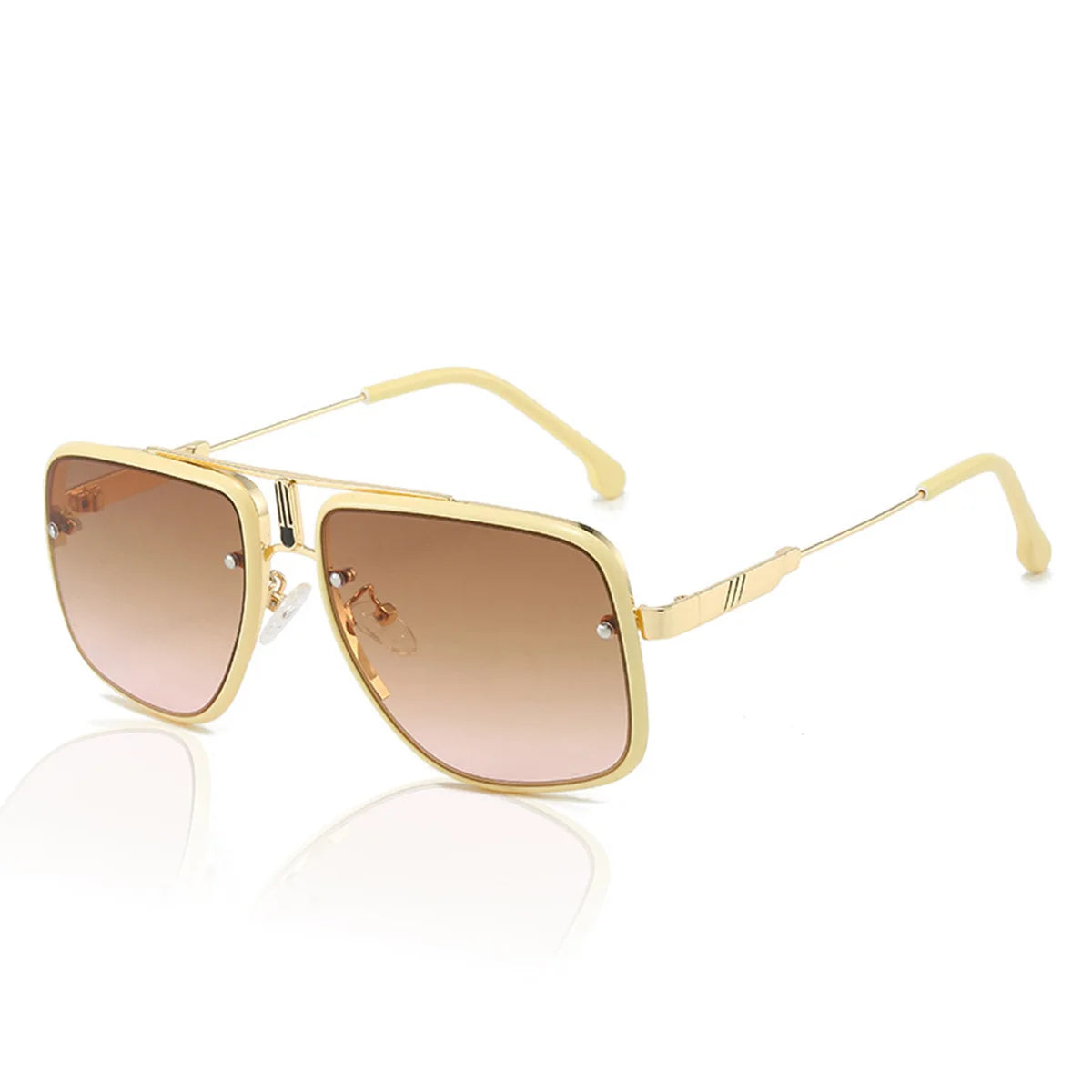 Certificate Ce Uv400 Technology Good Price Branded Men Personality America Punk Double Bridge Driving Metal Sunglasses