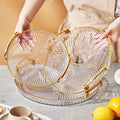 New Round Plastic Storage Tray Tea Set Organizer Multifunctional Plastic Food Container Snack Fruit Food Spice Holders