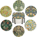 Custom Logo Ceramic Coaster Set Cork Base Environmental Friendly Traditional Chinese Design Customized Printed Sublimation