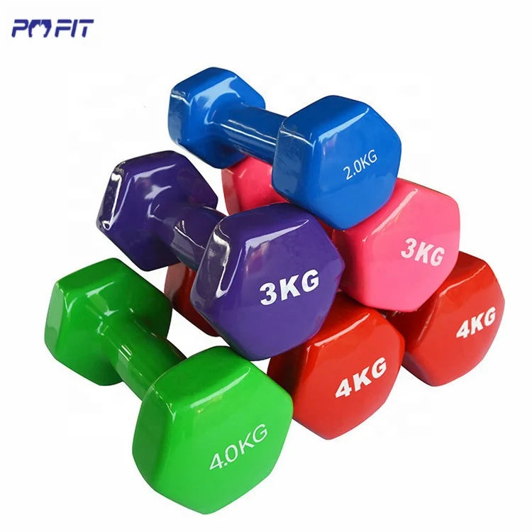 Mancuernas Para Gym Fitness Neoprene Vinyl Coated Dumbbells Weightlifting  Pesa Pvc Dumbbell Yiwu Dip Plastic Dumbbell