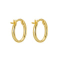 Wholesale Fashion 925 Silver Plain Simple Round Hoop Earrings Jewelry 18K Gold Plated Sterling Silver  Hoop Earrings for Women