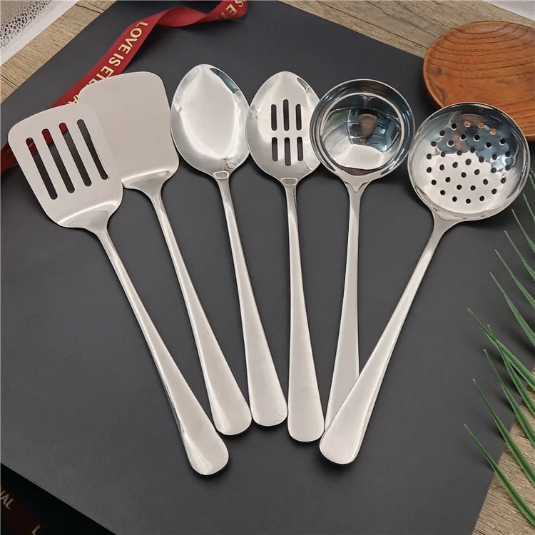 New Product Ideas 2022 Cutlery Stainless Steel Shovel Spoon Frying Slotted Spoon Skimmer Soup Ladle Cookware
