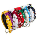 Fashion Luxury Colorful Rhinestones Pearl Headbands Temperament Hair Accessories For Women Girls