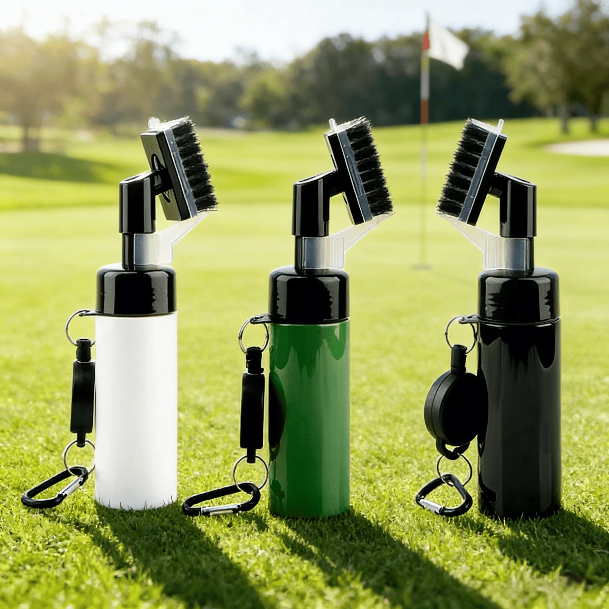 Wholesale Mini Golf Cleaning Brush with Squeeze Water Bottle Cleans Club Grooves/Balls/Shoes Portable Care Tool Set