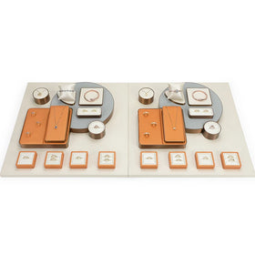Boutique Hot-Selling Microfiber Leather Bracelet Orange Display Tray Jewelry Window Display Props Packaging & Display Stand