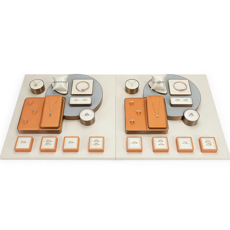 Boutique Hot-Selling Microfiber Leather Bracelet Orange Display Tray Jewelry Window Display Props Packaging & Display Stand