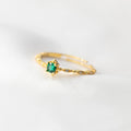925 Sterling Silver Classical Thin Green Zircon Adjustable Gold Plated Rings Fashion Jewelry Rings for Women