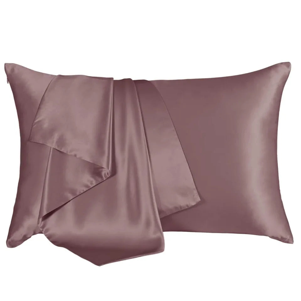 Eco-friendly 100% Bamboo Satin Pillowcase Breathable Cooling Cushion Cover Knitted Technique Solid Pattern for Home Hotel Use