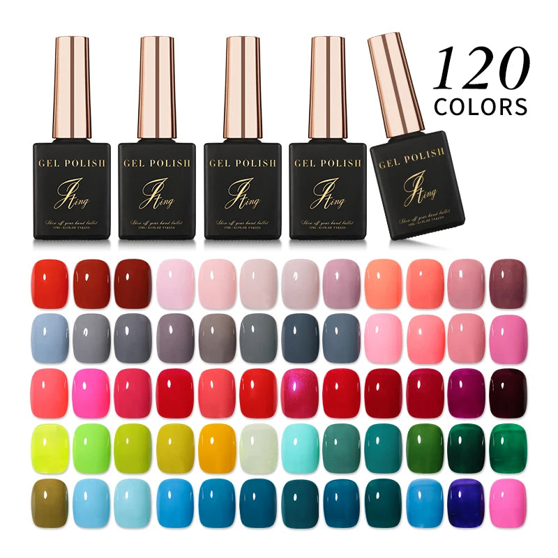 JTING Free Sample Private Label Wholesale Hot Popular 120 Colors Soak Off Uv Gel Polish Set Professional Nail Gel Uv Suit OEM