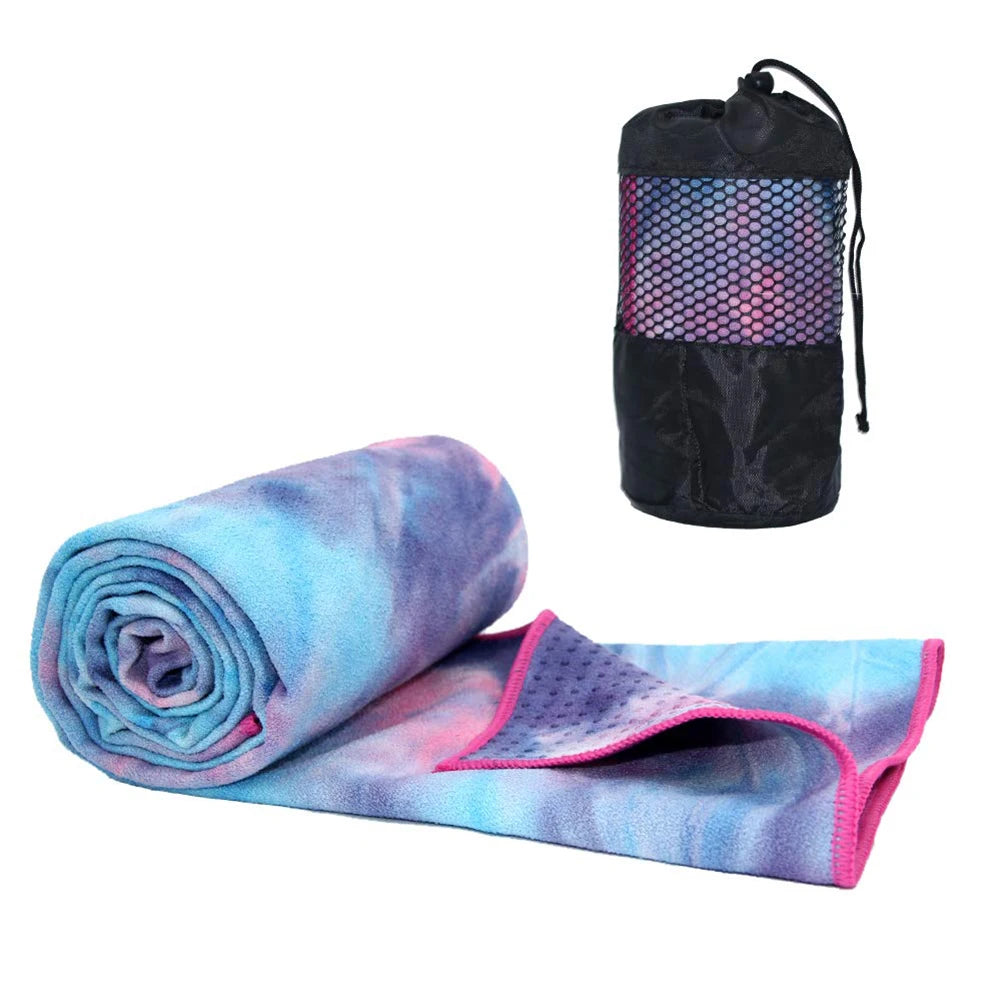 Wuxi Ivy Textile Eco Friendly No slip Silicon Dots Quick Dry Yoga Mat Towel with logo