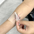 Customizable 90*60mm PVC Tattoo Sticker Instant Press-On Skip Water Design Temporary for Face Body White Paper-New Profit
