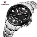 NAVIFORCE 9215S Men Japan Quartz Watch Stainless Steel Back Watches with Calendar Week Luxury Male Watch Manufacturers