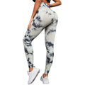 FLW Popular Seamless High Waist Tight Fitness Sport Pants Tie Dye Hip Lifting Yoga Leggings