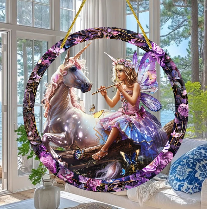 Unicorn Fairy Acrylic Window Decoration Home Decor Garden Natural Raw Acrylic Sun Catcher