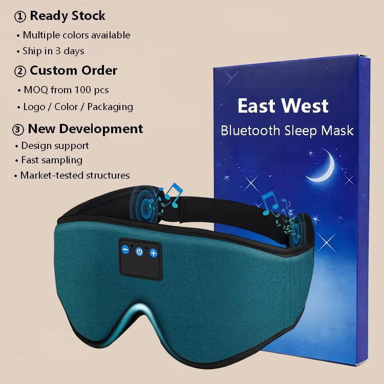 Wireless Bluetooth Sleep Headphones Mask with Premium Audio Noise-Free Relaxation OEM Custom Service