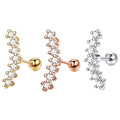 Mix Color 16g Stainless Steel Cartilage Ear Stud Earring Helix Bar Piercing Skeleton Body Piercing Jewelry Wedding Gift Women