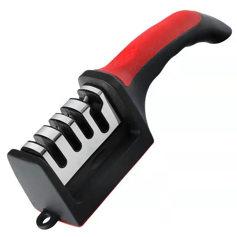 NEW Professional Manual PP Plastic Nonslip Handle Sharpening Stone Sharp Blades 3 or 4 Stage Scissor Knife Sharpener