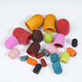 Professional Wholesales Factory 180# Medium  Colorful Sanding Caps Manicure Plastic Caps
