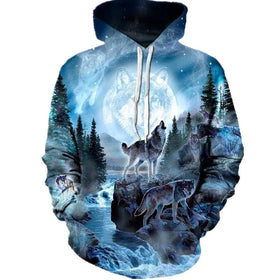 Men's Retro Vintage 3D Printing Graphic Hoodie Solid Pattern One Size Hooded Sweatshirts for Men and Women