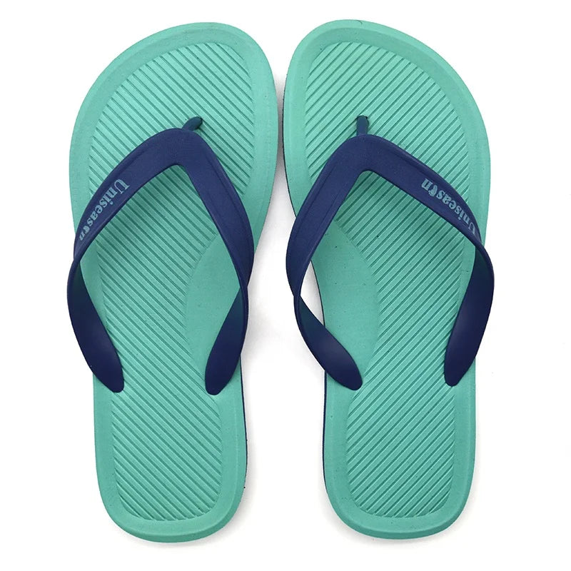 Mens Summer Flip-Flops Debossed Insole Slippers Cheap Wholesale PE and PVC Material