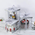 High Quality Silver Paper Lid Clear Cake Box for 6 8 10 12 14 Inch Cakes Caja De Pastel De Plata Cajas Para Tortas MegaBDM
